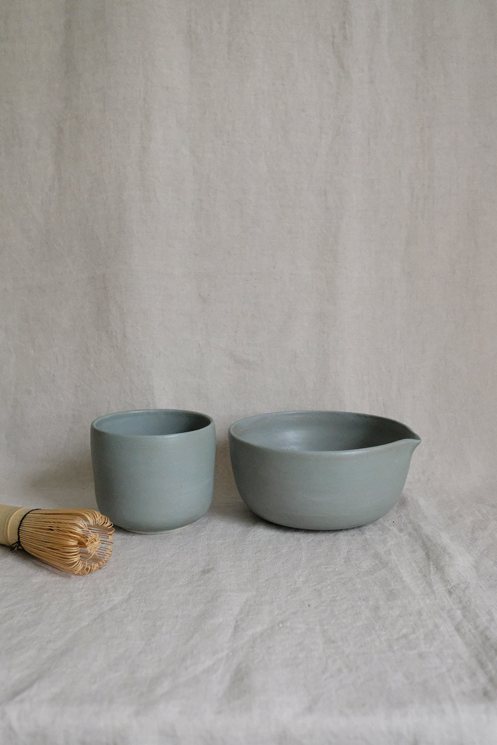 Artisan ceramic matcha set